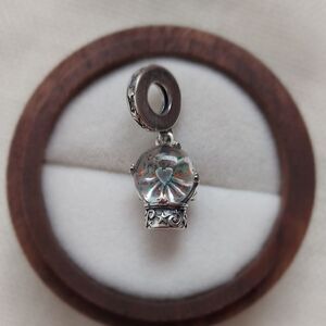 925 Silver Snow Globe Dangle Charm
